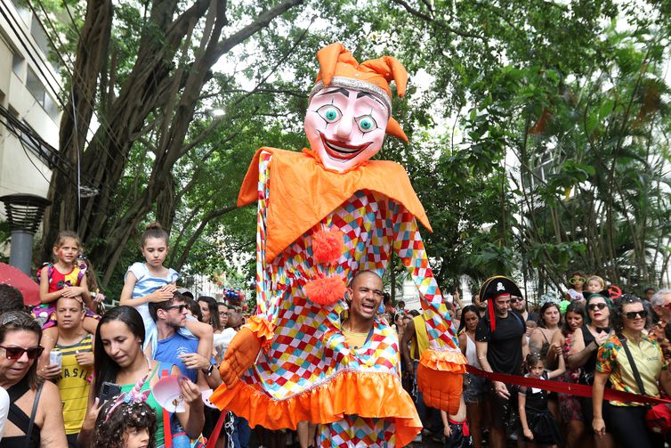 Rio de Janeiro (RJ), 12/02/2023 - Desfile do bloco infantil  Gigantes da Lira, no bairro de Laranjeiras, zona sul da cidade. (Foto:Tânia Rêgo/Agência Brasil)