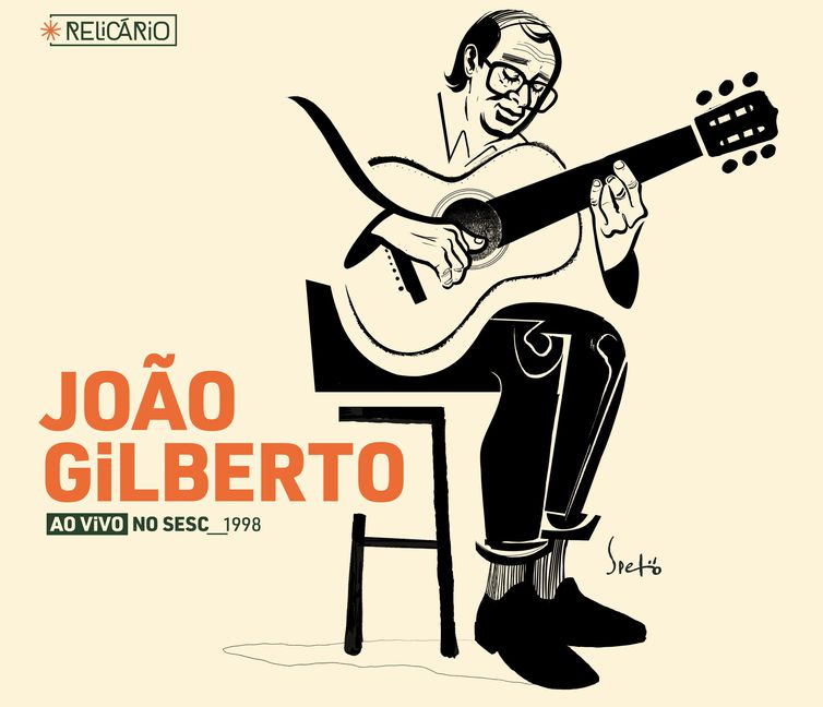 Rio de Janeiro (RJ) - Projeto Relicário - A capa do álbum reproduz grafite feito pelo artista visual Speto, em 2020, em homenagem a João Gilberto.  Foto: Divulgação/Acervo Sesc Audiovisual