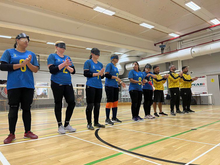 Brasil goleia Ucrânia em 10 a 0 e empata com Israel em 7 a 7 na estreia da Copa Malmö - goalball feminino - em 19/05/2023