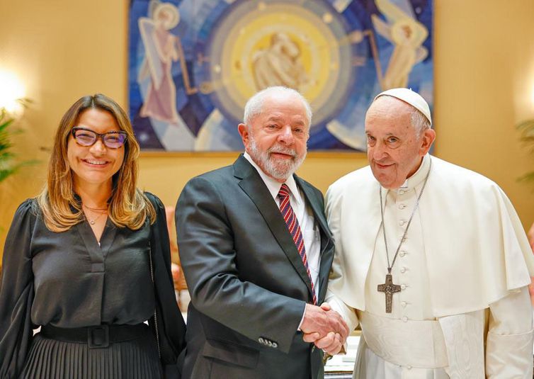 Roma, Itália, 21.06.2023 - Presidente Lula e a primeira-dama Janja encontram-se com papa Francisco, no Vaticano. Ricardo Stuckert/PR