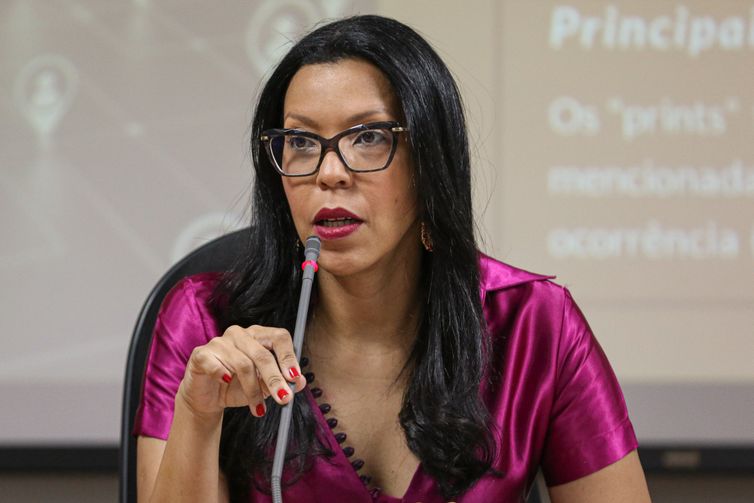 Brasília (DF) 23/10/2023 - Representante do CNJ, Vanessa Mendes de Araujo durante especialistas da Faculdade Baiana de Direito apresentam a pesquisa Racismo e Injúria Racial nas Redes Sociais.
Foto: José Cruz/Agência Brasil