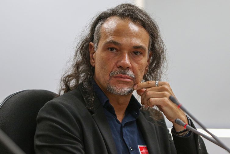 Brasília (DF) 23/10/2023 - Representante do minsitério da Justiça, Eduardo Gomor durante especialistas da Faculdade Baiana de Direito apresentam a pesquisa Racismo e Injúria Racial nas Redes Sociais.
Foto: José Cruz/Agência Brasil